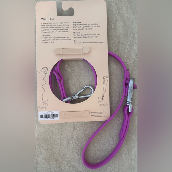 Wild One Orchid Dog Harness Small, Poop Bag Carrier & Dog Leash Standard - Picture 13 of 13